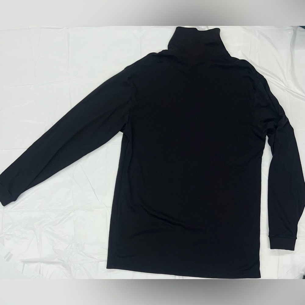 Vintage LL Bean Large Tall Black Long Sleeve Men's Pullover Turtleneck